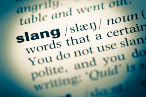 photo of dictionary definition of word slang